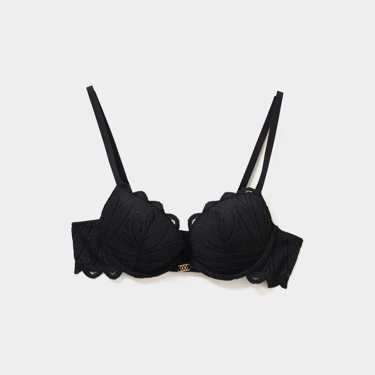 Soutien-gorge emboîtant paddé dentelle noir femme