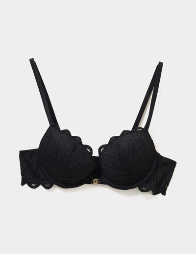 Soutien-gorge emboîtant paddé dentelle noir femme