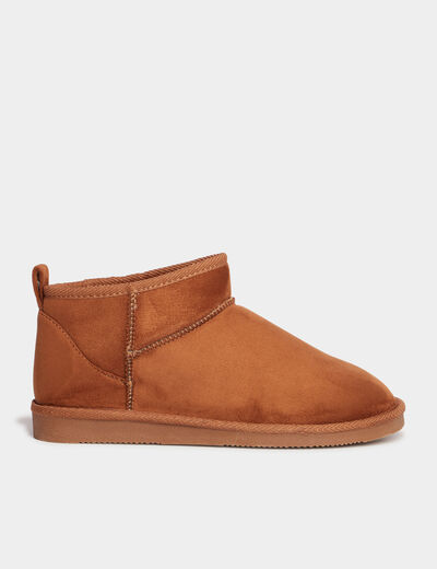 Bottines fourrées marron femme