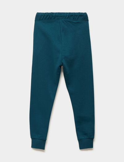 Pantalon jogging regular 2 poches bleu canard gar&ccedil;on