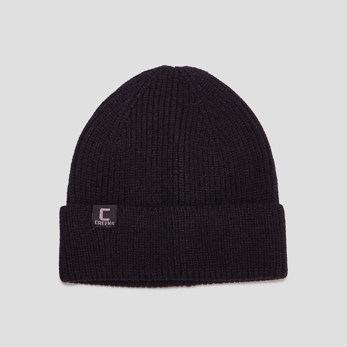 Bonnet tricot&eacute; noir mixte
