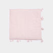Foulard &agrave; pompons sable femme