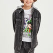 Chemise en jean à capuche Liberto denim noir garçon