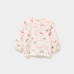 Gilet matelass&eacute; zipp&eacute; volants &eacute;paules creme b&eacute;b&eacute; fille