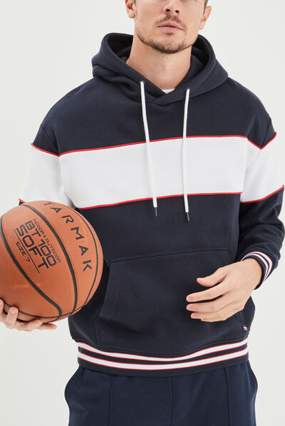 Sweat à capuche hoodie Creeks bleu marine homme
