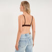 Soutien-gorge triangle bretelles fines marron femme