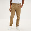 Pantalon chino droit stretch vert kaki homme