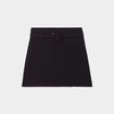 Jupe courte trapèze ceinturée noir femme