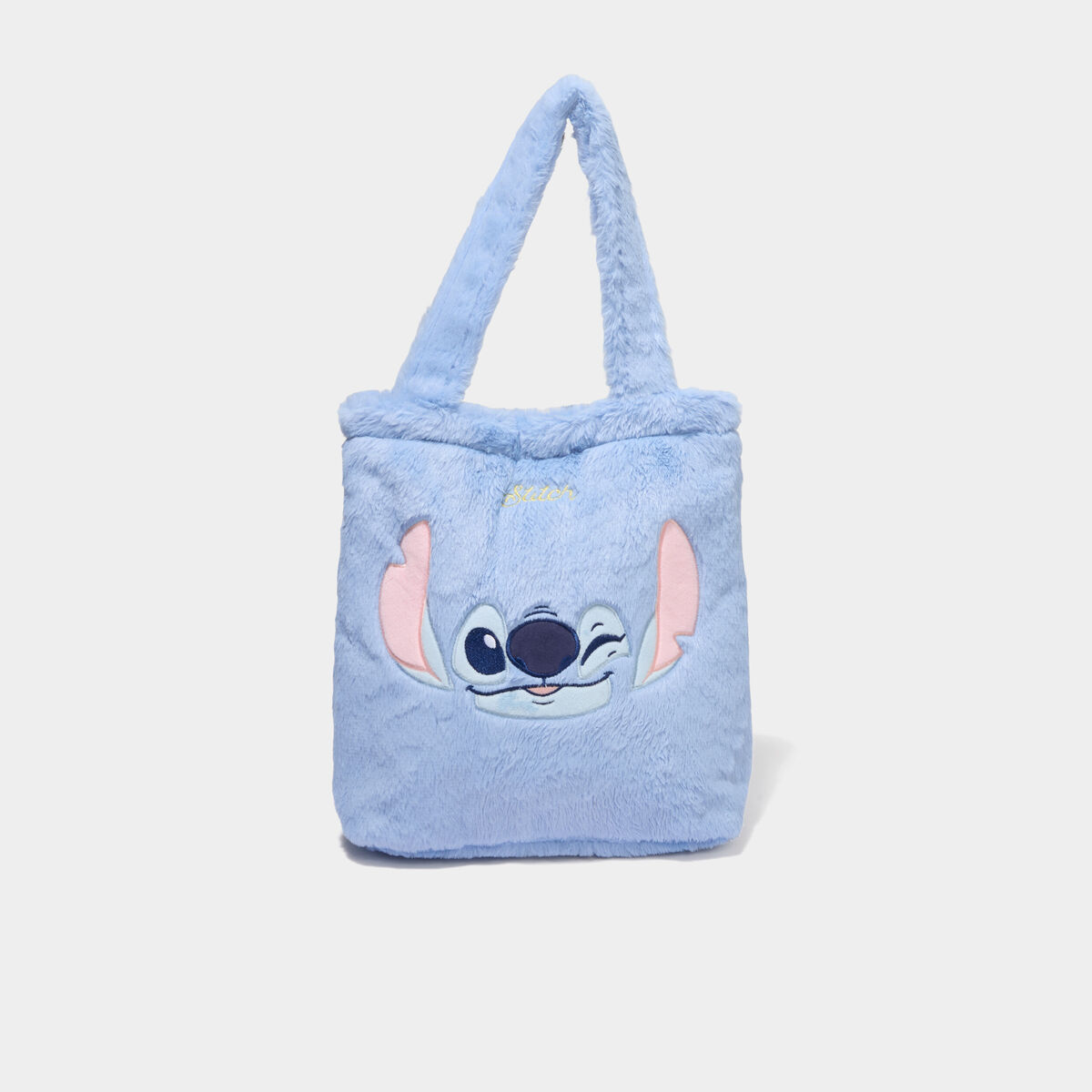 Sac cabas fausse fourrure Stitch bleu fille