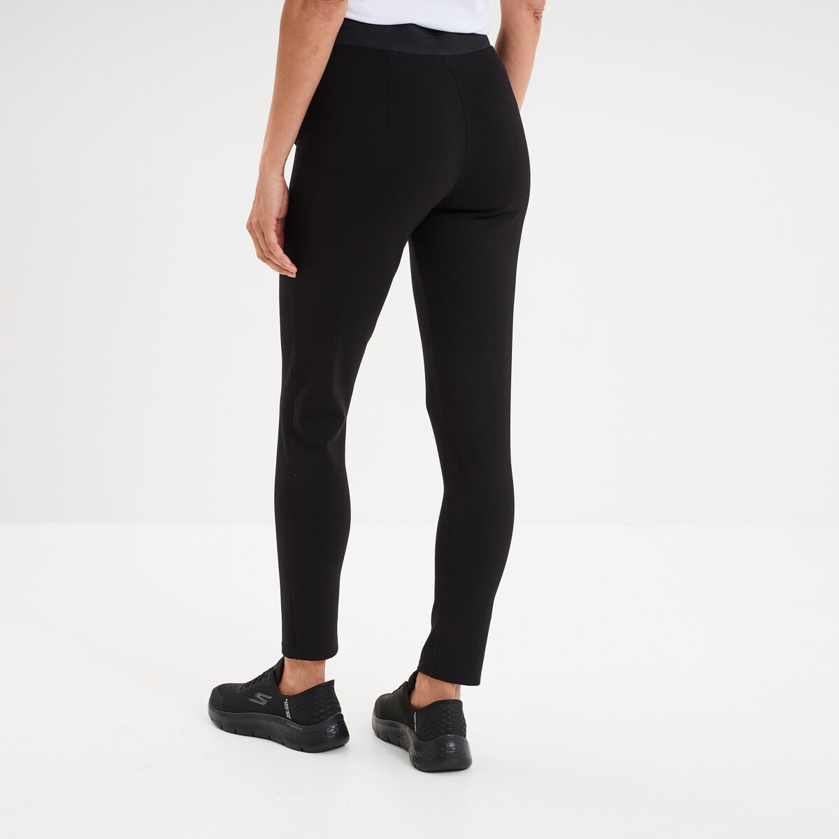 Legging taille haute &eacute;lastiqu&eacute;e noir femme