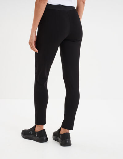 Legging taille haute &eacute;lastiqu&eacute;e noir femme