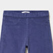 Tregging flare stretch effet velours bleu gris fille