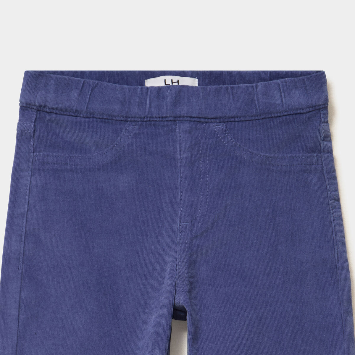 Tregging flare stretch effet velours bleu gris fille