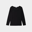 T-shirt allaitement manches longues noir femme maternité