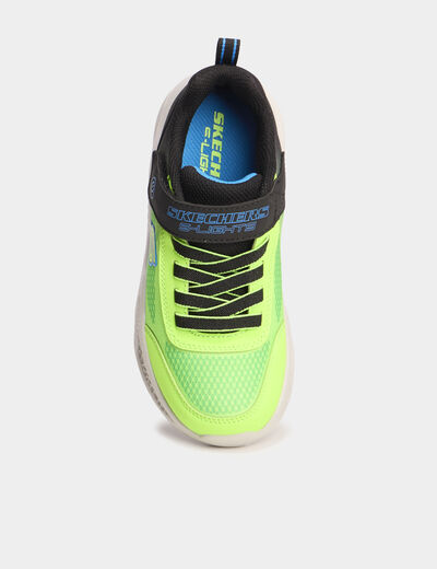 Baskets running semelles lumineuses vert fluo garçon