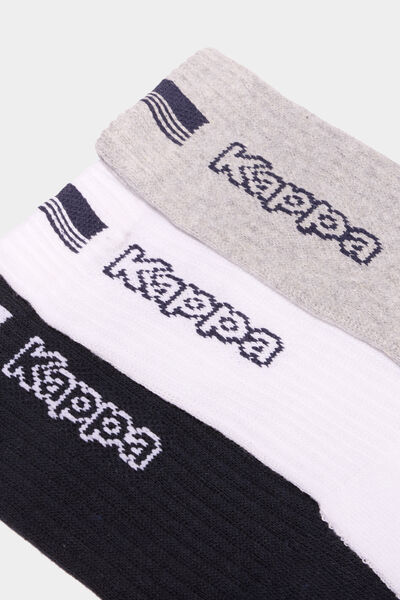 Lot 3 paires chaussettes sport Kappa bleu marine homme