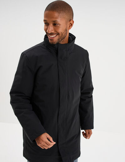 Parka 3-en-1 d&eacute;perlante noir homme