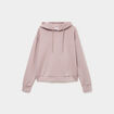 Sweat hoodie manches longues &agrave; capuche marron clair femme