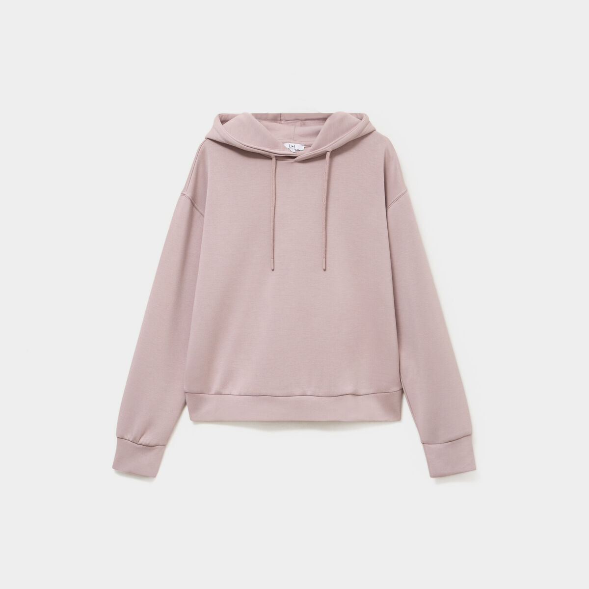 Sweat hoodie manches longues &agrave; capuche marron clair femme