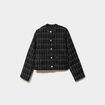 Veste tweed boutonn&eacute;e ecru femme