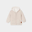 Gilet tricot réversible à capuche Creeks beige bébé garçon