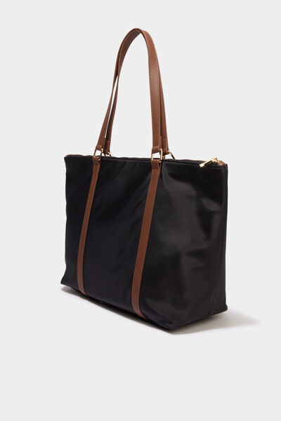 Sac cabas avec anses noir femme