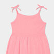 Robe courte bretelles nou&eacute;es &eacute;vas&eacute;e rose fluo fille