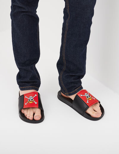 Claquettes de plage One Piece noir homme