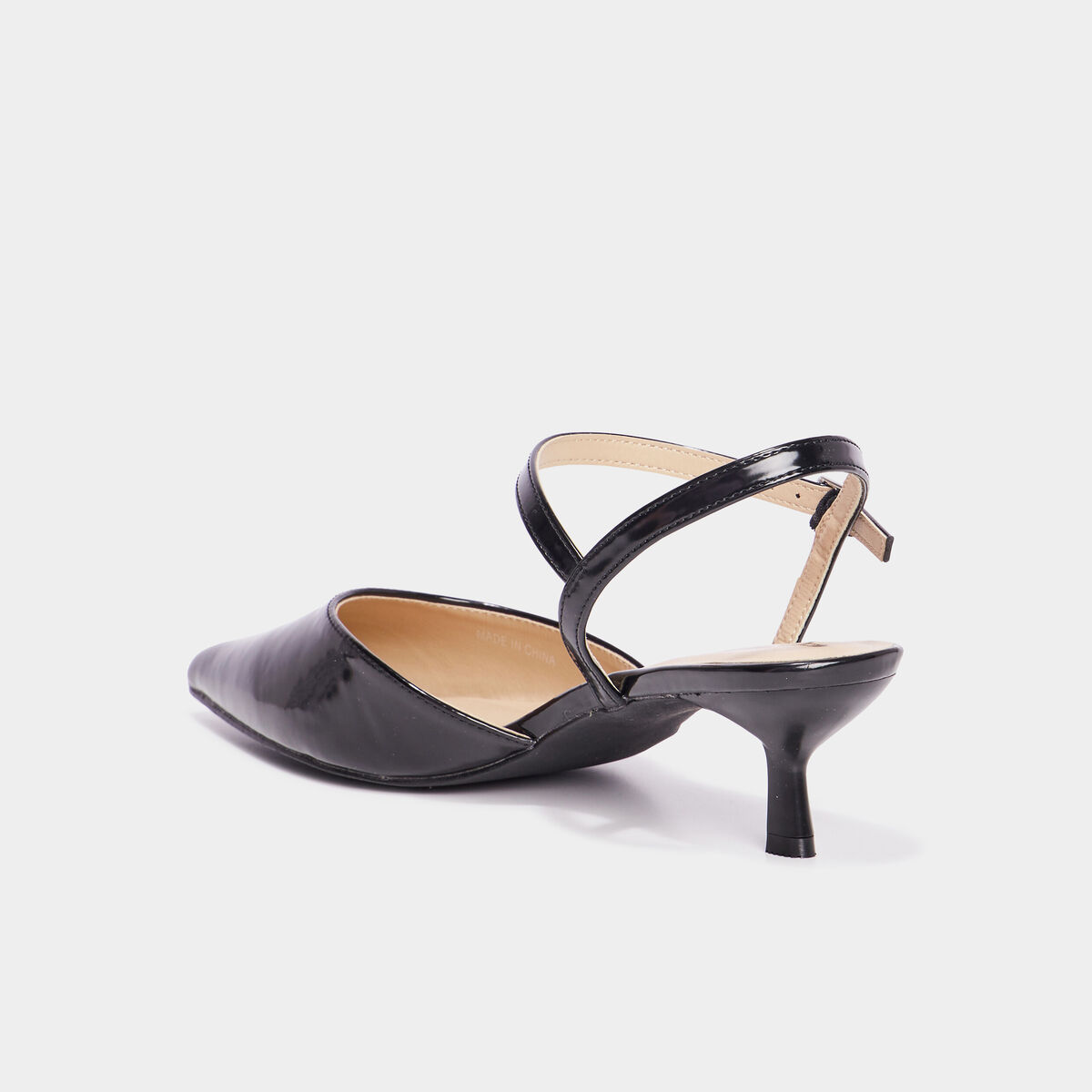 Escarpins vernis kitten heels noir femme