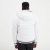 Doudoune doublée droite à capuche blanc homme