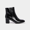 Bottines talon bloc lisses noir femme