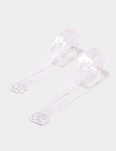 Bretelles transparentes soutien-gorge blanc femme