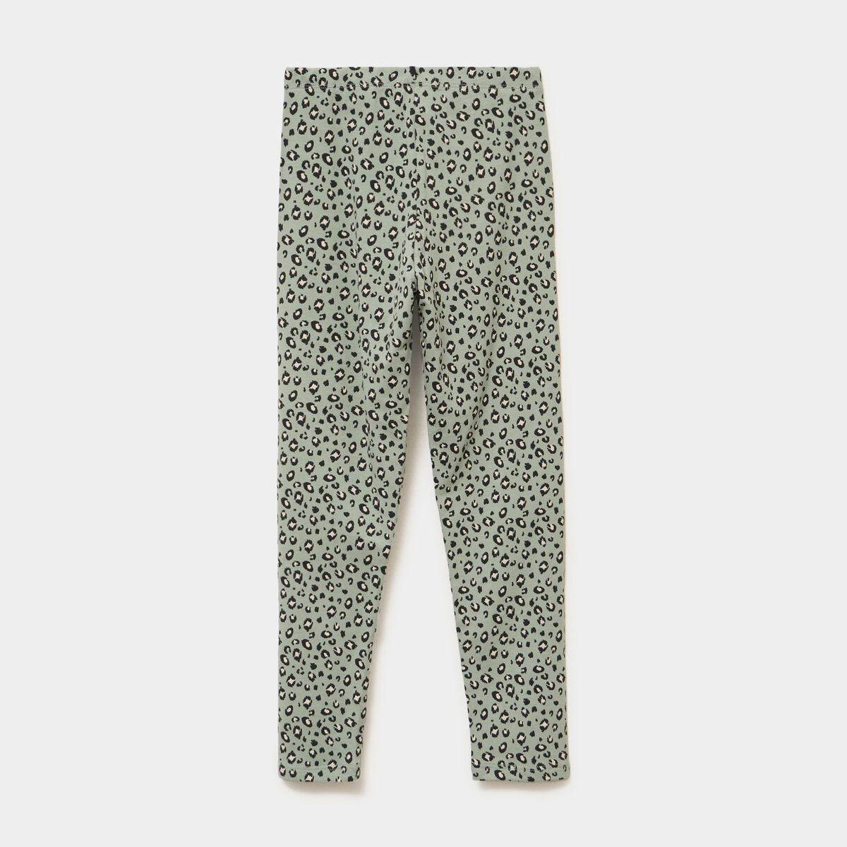Legging taille &eacute;lastiqu&eacute;e coton vert kaki fille