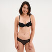 Soutien-gorge corbeille padd&eacute; dentelle noir femme
