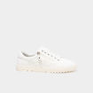 Tennis basses zipp&eacute;es blanc femme