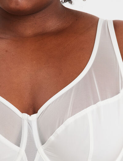 Soutien-gorge corbeille microfibre Izold blanc femme grande taille