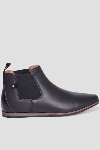 Bottines chelsea plates Baza noir homme