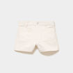 Short droit poches plaqu&eacute;es stretch creme fille