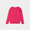 Sweat col rond manches longues rose framboise fille