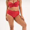 Bas de maillot de bain culotte haute rouge femme grande taille