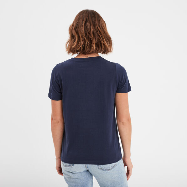 t shirt oversize col rond coton creeks bleu marine femme T-shirt oversize col rond coton Creeks bleu marine femme