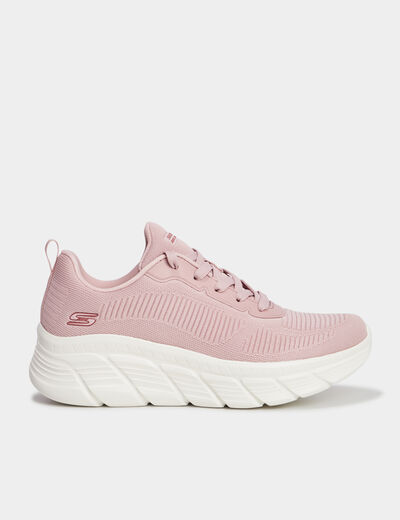 Baskets running Skechers Bobs Flex rose poudrée femme
