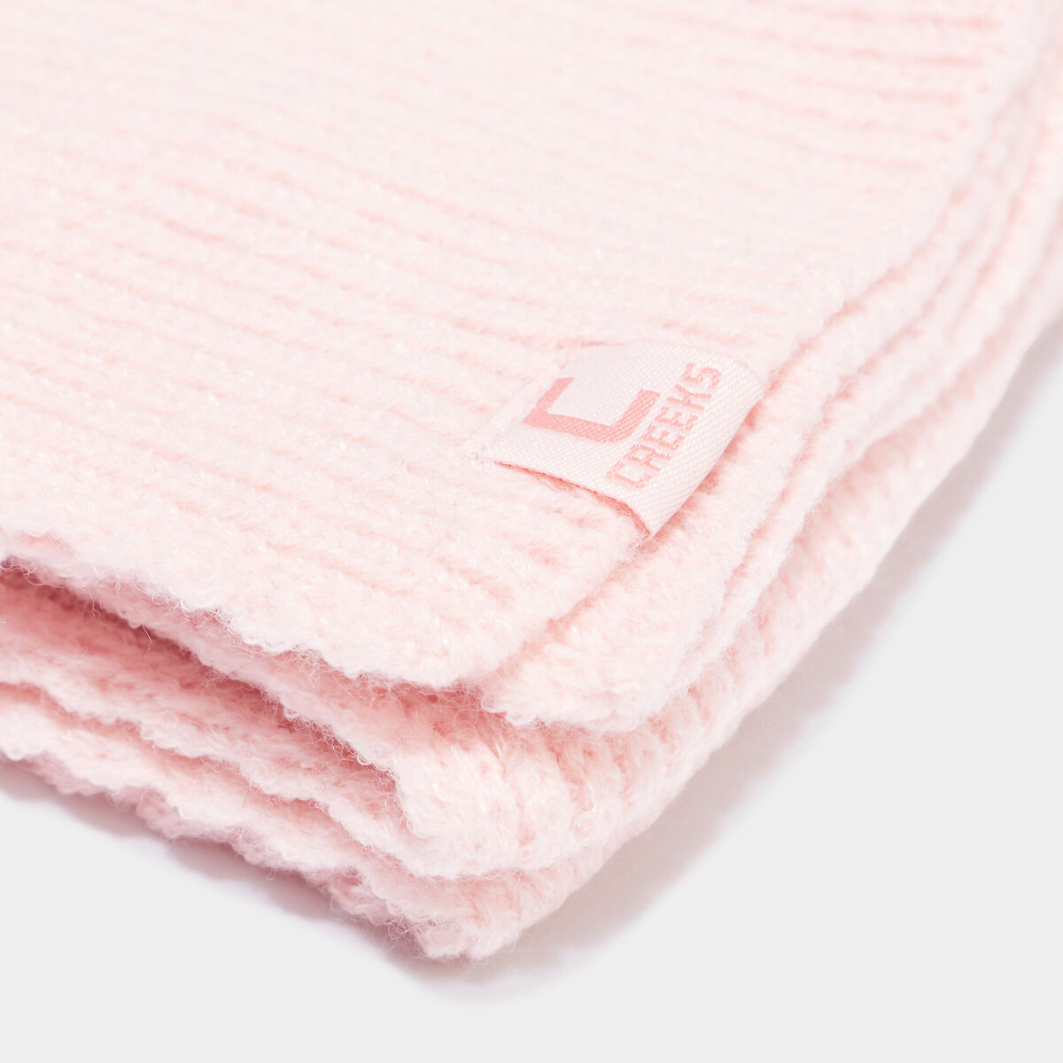&Eacute;charpe tricot&eacute;e rose clair femme