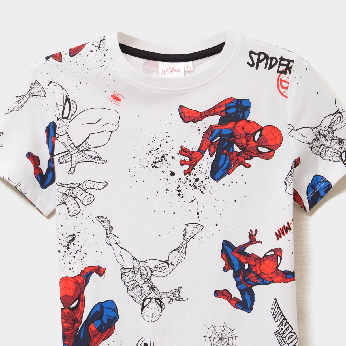 T-shirt manches courtes Spider-Man blanc garçon