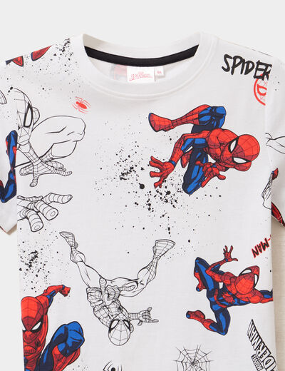 T-shirt manches courtes Spider-Man blanc garçon