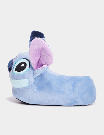 Chaussons aspect velours Stitch bleu fille