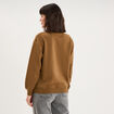 Sweat col rond manches longues beige femme