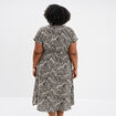 Robe longue taille &agrave; coulisse fluide vert kaki femme grande taille