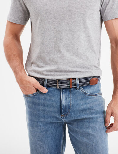 Ceinture tressée multicolore homme