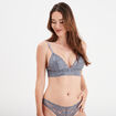 Soutien-gorge triangle paddé bleu gris femme